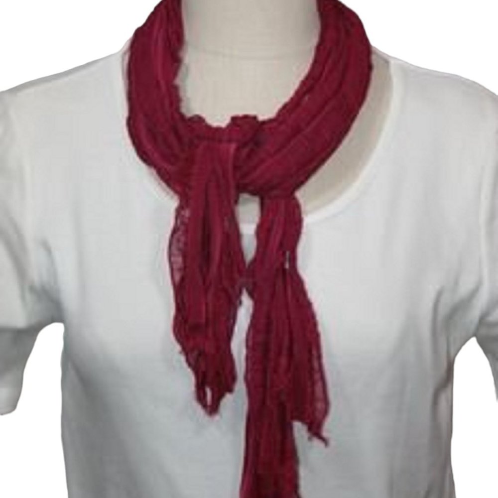 Raspberry Flutter Scarf Lightweight Women Accessory Mult… - Picture 3 of 4